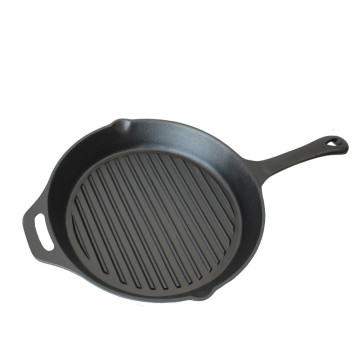 Pre Seasoned Cast Iron 10-1/4" Round Grill Pan